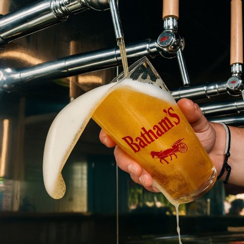 Bathams being poured from tap